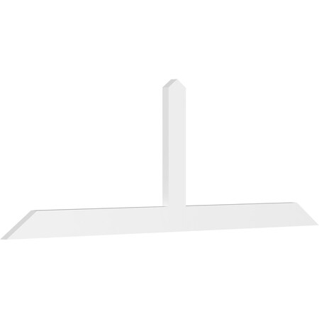 Ekena Millwork Portland Architectural Grade PVC Gable Bracket, 108"W x 36"H x 2"D x 6"F, 8/12 Pitch GBP108X36X0206POR00